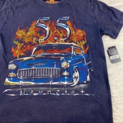Lucky Brand New Men’s short sleeve crew neck Chevrolet graphic t-shirt blue