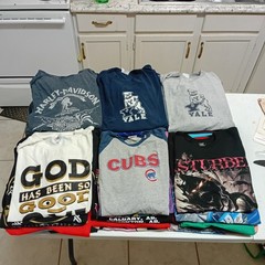 Bulk Lot 48 Graphic Print Shirts Mixed Sizes Graphics Sports Anime Festival #3