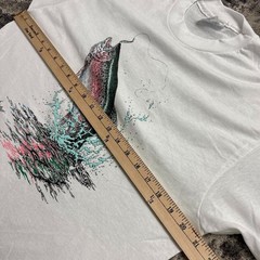 Vintage Fish Shirt Mens Large 90s Single Stitch Nature Fishing Animals USA Made
