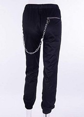 Women Gothic Pants Dark Gothic Trousers Baggy High Waist Hip-Hop Harajuku Wid…