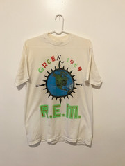 Collection R.E.M. Band Green World Tour Heavy Cotton White S-5XL T Shirt AG998