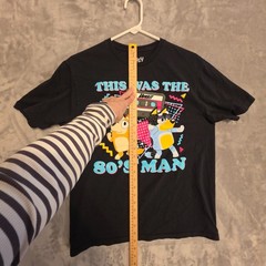 Bluey T Shirt Mens Medium 80s Retro Graphic Tee Black Cartoon Bingo Bandit