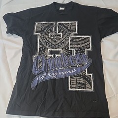 Shaka Active Mens Hawaii Tribal T Shirt L Black Chuukese Micronesia Streetwear
