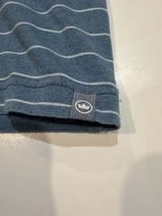 Peter Millar Blue & White Striped Short Sleeve Pocket Tee Size large soft