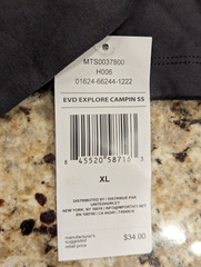 Hurley Men’s Everyday Explore Campin Short Sleeve Tee Shirt Dark Stone Grey XL