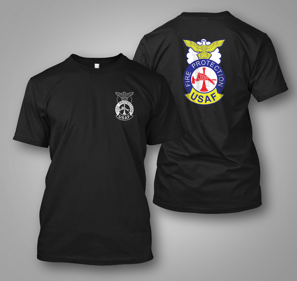 Air Force Fire Protection Veteran – Custom front and back t-shirt tee
