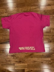 Nike World Tour XL Mens Pink Short Sleeve Tee Crew Neck Graphic Tourist City
