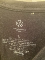 Volkswagen Men Shirt L Black Graphic 1991 Golf Casual Logo Short Sleeve