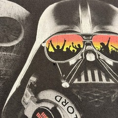 Vintage Y2k Darth Vader T Shirt Mens XL Black AOP Star Wars