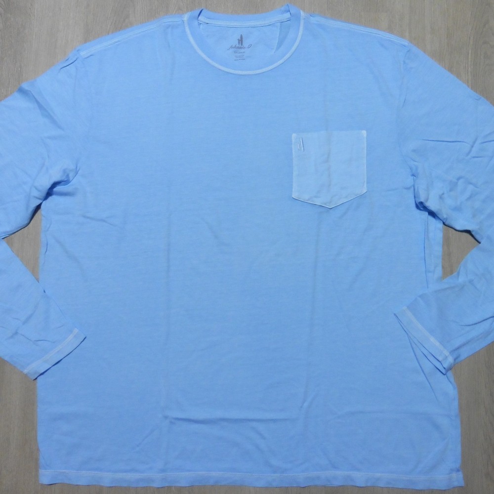 JOHNNIE O Mens 2XL XXL T SHIRT BRENNAN 2.0 MALIBLU BLUE LONGSLEEVE GOLF SURF TEE