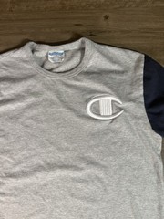 Champion Heritage Colorblock Men’s Short Sleeve Tshirt/Shirt Gray Blue Red Large