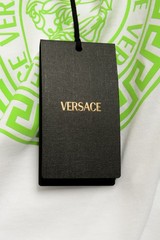 Versace Men’s White & Mint Medusa Logo Print Short Sleeve T-Shirt US 2XL IT 56