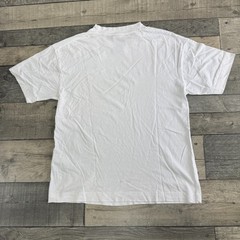 Diadora White T-Shirt Mens Y2K Retro Embroidered Logo Size Medium