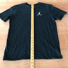 Jordan Air Standard Fit Shirt Men L Black Logo Short Sleeve Athleisure Sports