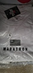 New The Marathon Clothing T-Shirt Large Mens White 100% Cotton NWT