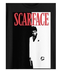Scarface Tony Montana Al Pacino Men’s Poster Graphic Black Tee Shirt (S1)