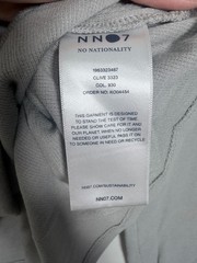 NN07 No Nationality Mens Thermal Waffle Knit Long Sleeve T Shirt Gray Sz S 21×25