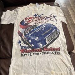 Vintage Nascar Shirt Mens Small White 1996 Dale Earnhardt The Winston Select 90s