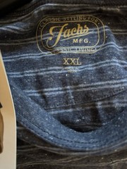 NWT Jachs T Shirt Mens XXL Blue Pin Stripes Pocket Crew Neck