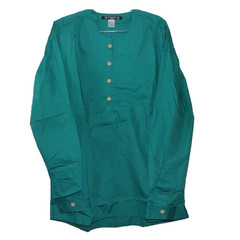 Vintage 90s International Male IM Teal Tunic Shirt Men’s Large All Cotton NOS