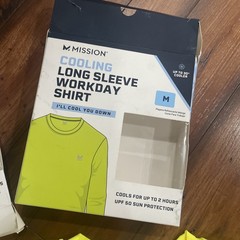 2 Unisex Medium Hi Vis Yellow Cooling Short / Long Sleeve Performance UPF Shirt
