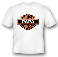 Worlds coolest Papa black or white tee