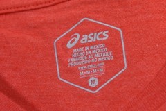 ASICS Shirt Mens Medium Red Global Sporting Goods Logo Graphic Tee Tagless