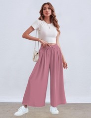 Wide Leg Palazzo Pants for Women Summer Beach Pants Flowy Loose Casual Lounge…
