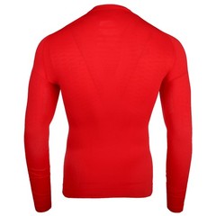 diadora Act Training Mock Neck Long Sleeve Athletic T-Shirt Mens Red Casual Tops