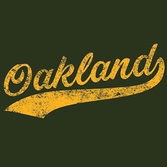 Oakland City Script – Sports Team Baseball Hometown T-Shirt – Forest