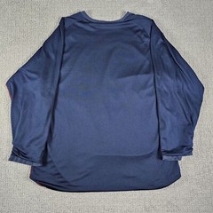 VTG Nike Reversible Long Sleeve Shirt Mens XL Blue Center Swoosh Y2K Spellout