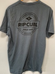 Rip Curl Men’s XL Gray Standard Fit Graphic Logo Crew Neck Short Sleeve T-Shirt