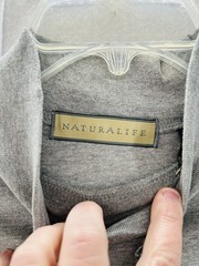 Naturalife Mens Cotton Rayon Light Grey Large Mock Neck Turtleneck NWT