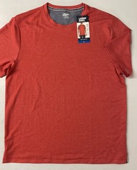 Lands End Men’s Classic Fit Stretch Tee Shirt Crewneck LARGE Short Sleeve RED