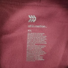 All in Motion Sweatshirt Mens XXL Ruby Red Fleece Crew Neck Relaxed Fit