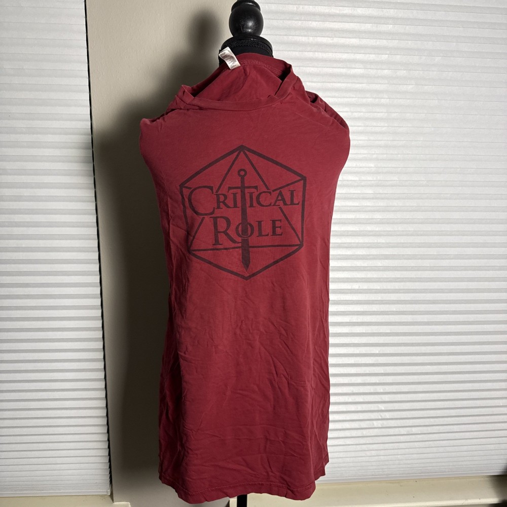 Critical Role Logo d20 American Apparel 3XL T-Shirt Red Early Merch Made in USA