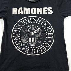 Ramones T-Shirt Y2K Presidential Seal Merch Grunge Punk Concert Black Sz L Flaw