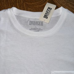 Duluth Trading Co. Men’s 40 Grit L Standard Fit Untucked Length White T-Shirt