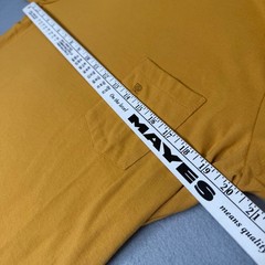 Pierre Cardin T-Shirt Mens Size M Slim Fit Pocket Short Sleeve Mustard Yellow