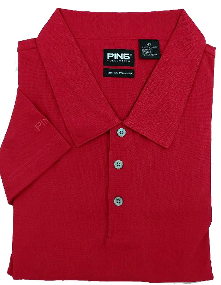 PING Golf NEW Men’s XXXXL 100% Polyester Dri fit Fiber Dynamics 4XL Polo Shirt