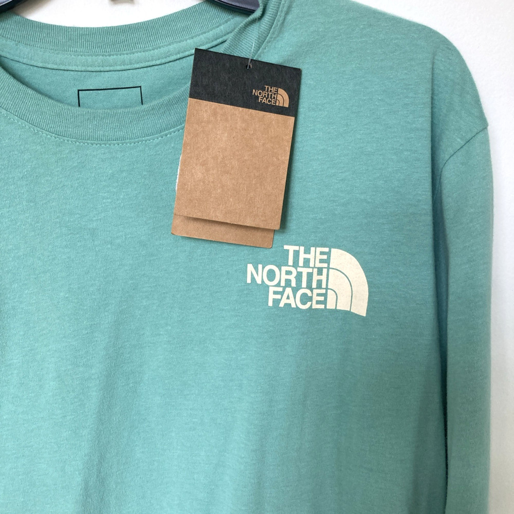 NEW with tags Mens North Face aqua/teal Lg Long Sleeve Shirt 100% cotton