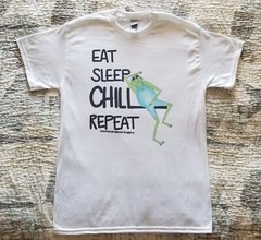 Eat Sleep Chill Repeat by CHILLIN’ FROGGY DryBlend T-Shirt New Size S M L XL