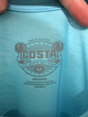 Costa Del Mar Mens Medium Blue Marlin Graphic T-Shirt Born On The Water New