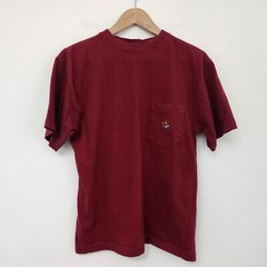 IVY CREW Men’s Burgundy Front Pocket Crew Neck Short Sleeve T Shirt Size S