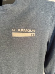 Men’s Long Sleeve T Shirt Gray Blue Sz MD M by Under Armour School Casual Nice