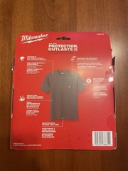 Milwaukee 605G-2X Gridiron Short Sleeve Pocket T-Shirt, Gray, 2X, Free Shipping!