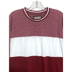 Hudson and Borrow Red Colorblock Shirt Mens 2X Classic Preppy Casual Neutral Y2K