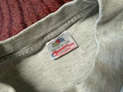 MENS USED VINTAGE 90S SINGLE STITCH WHATEVER NOVELTY SHIRT GRAY SIZE LARGE
