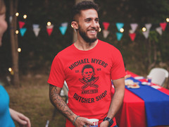 Michael Myers Butcher Shop T-shirt, Halloween Shirt, Funny Horror Movie Shirt