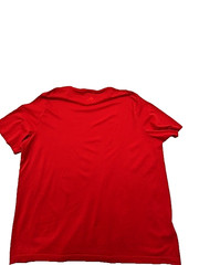 Adidas Mens T-Shirt Red Logo 2XL Short Sleeve Crew Neck Cotton Tee